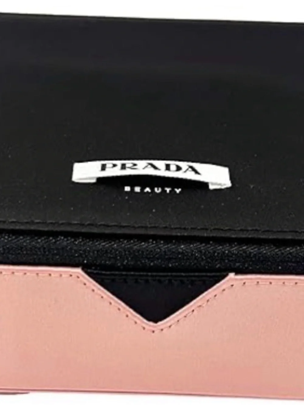 Prada Black and Peach Cosmetic Travel Case